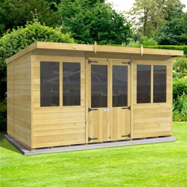 Pressure Treated Pent Summerhouse 204 - Fast Delivery, Many Possible Designs