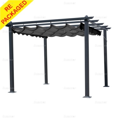 Repackaged Metal Gazebo 110 - Powder Coated Aluminium, Retractable Canopy