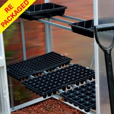 Repackaged Greenhouse Staging 340 - 1 & 2 Tier, Aluminium Repackaged Greenhouse Staging 340 - 1 & 2 Tier, Aluminium